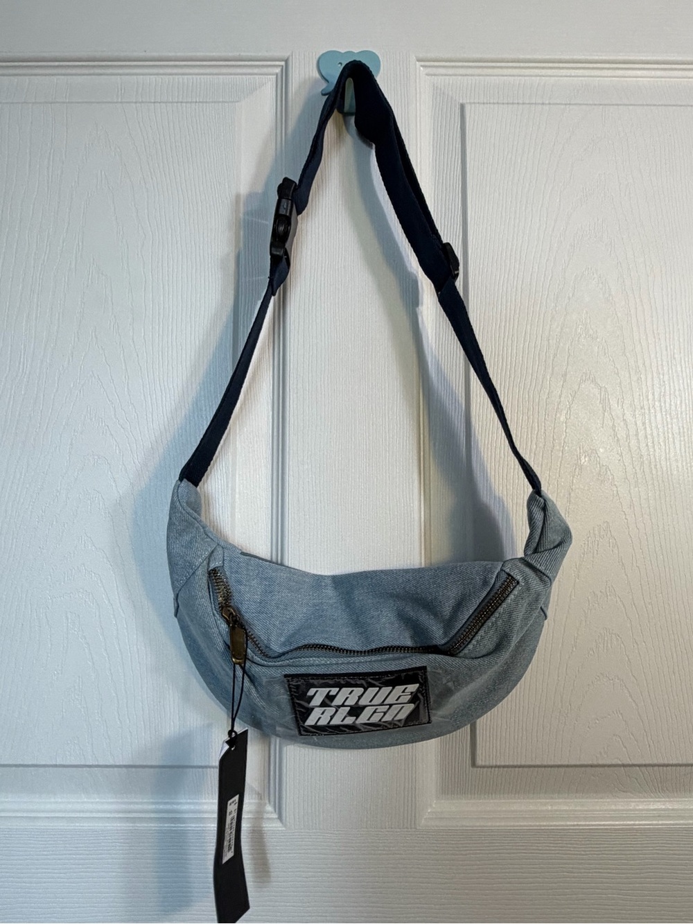 New TRUE RELIGION denim sling bag belt bag